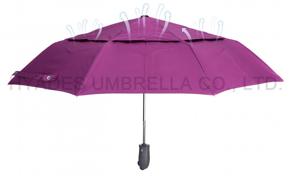 Parapluie pliant coupe-vent double couche