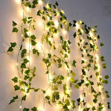 Ivy Rattan Solar String Lights