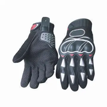 Motorcycle Gloves, Rubber Paton + PVC Protector, Cuff SBR