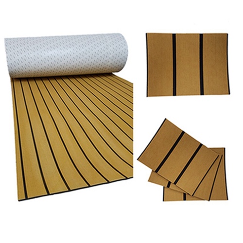 Melors Adhesive Flooring Boat Decking Faux Teak Sheet