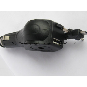 Retractable Car Charger With USB Port