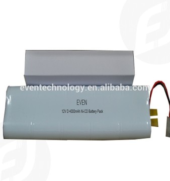 Hot! High quality ni-cd 12V D 5000mah battery pack for 25W LED Downlight