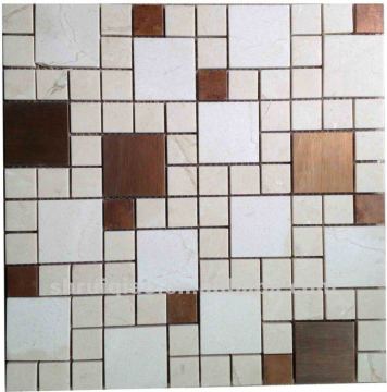Marble bronze mosaic