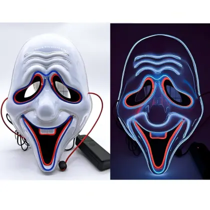 Luminous Horror Halloween Scream Face Mask