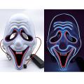 Máscara facial de terror luminoso de Halloween