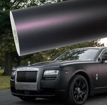 matte metallic black purple car wrap vinyl