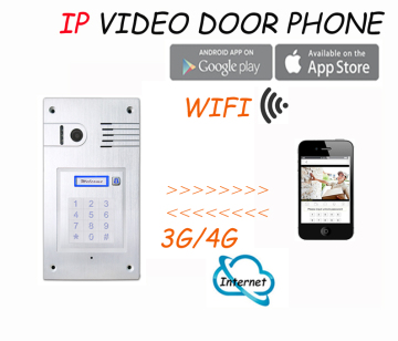 Remotely unlock door with smart phone ip intercom system