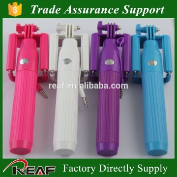 Factory direct supply selfie monopod with cable