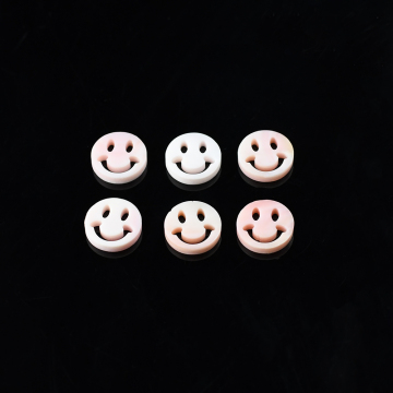 Pink Shell Jewelry smiling face Shape Custom Size