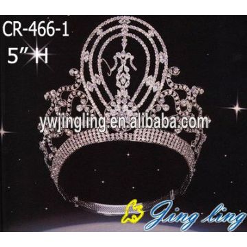 Niña redonda alta personalizada Queen Crown Tiara