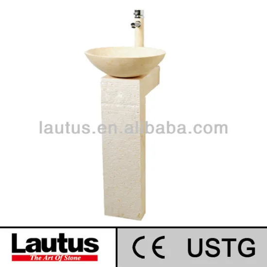Hot sell new model KASA-CLASSIC-GL-L stone pedestal sinks made from nature marble with high quality and best service.