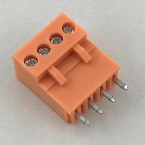 Bloco de terminais plugável de PCB laranja de passo 3,96 MM