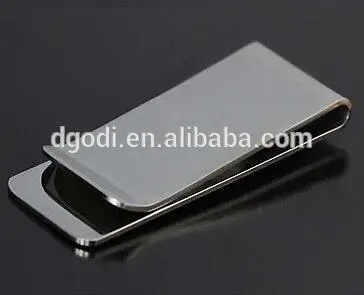 custom brushed stainless steel blank metal money clip