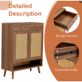 Space Saving Shoe Cabinet with Extra Storage Compartments