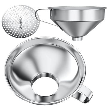 2 PCS Stainless Steel Juice Strainer Funnels for Liquid Dispensing and Cooking