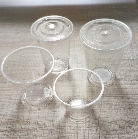 PET clear cups with lids 9oz to 18oz