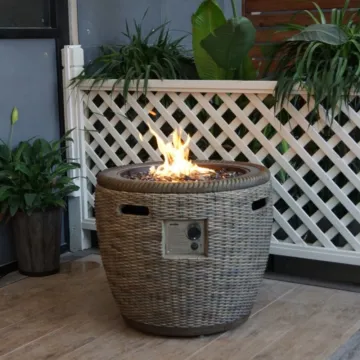 Luxury Round Outdoor Brazier Shape Propane Gas Fire Pit for Garden Backyard