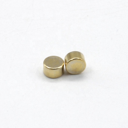 Gold coated mini neodymium magnet cylinder