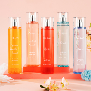 OEM Private Label Wholesale Peach & Wood/Apple Body Mist Spray - Moisturizing and Nourishing Fragrance