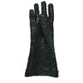 Black Gauntlet Single Dipped PVC Glove