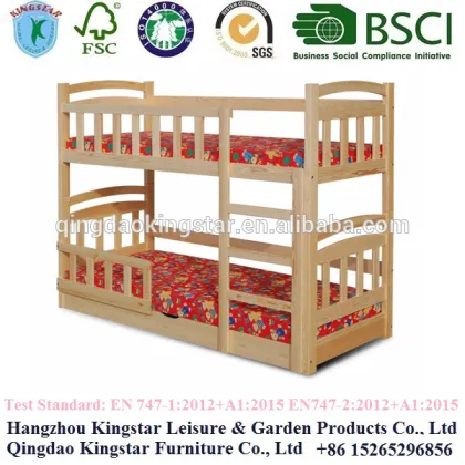 wood children bunk bed
