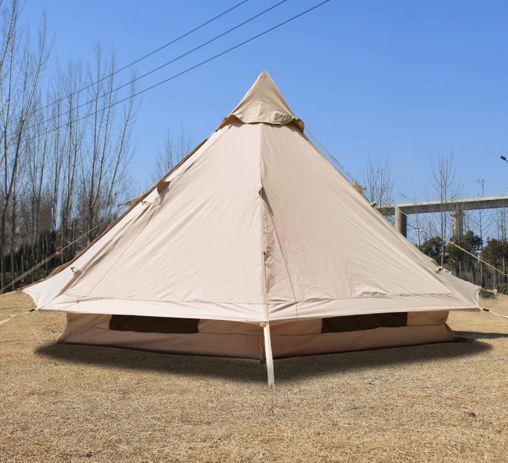 Außenführende 4 -Person glamping wasserdichtes Oxford Bell Zelt