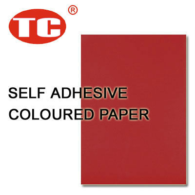 Self Adhesive Dark Red Coloured Paper