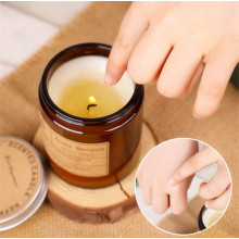 Упрыгожванне дома 8 унцый бурштынавага колеру шкляны слоік свечка