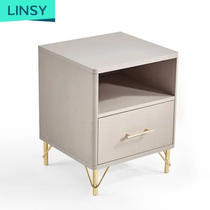 Linsy European White Bedside Cabinet Table LH001B1-A