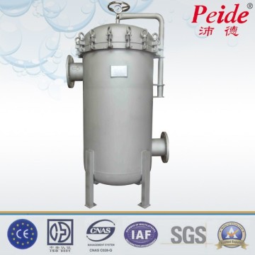Large flow stainless steel bag filter for recycling water treatment system