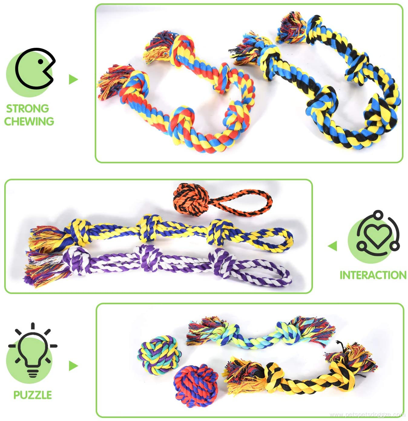 Bite-Resistant Set Chew Interactive Pet Dog Rope Toy