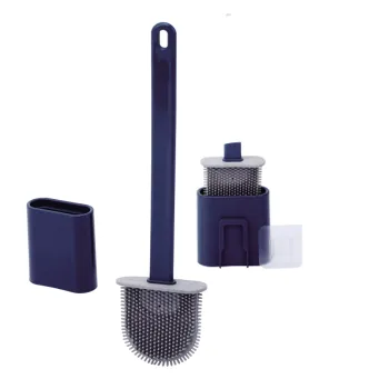 Silicone Wall-Hang Toilet Brush and Holder Set: Keep Your Bathroom Clean and Organized