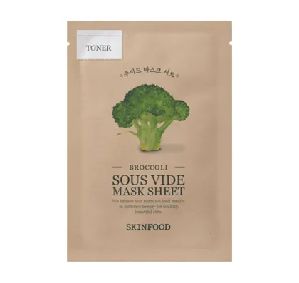 Skin Food Broccoli Sous Vide Mask Sheet for Korean Cosmetics and Facial Skin Care