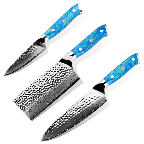 Hammered premium VG-10 gyutou damascus chef knife