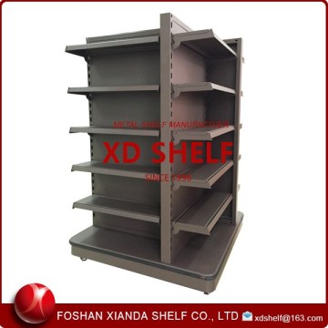 4-sides Supermarket Shelf With Rolling Wheel