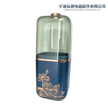 Lotus Pattern Transparent Lid Storage Box