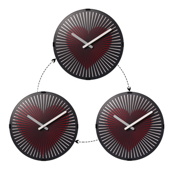 Round Beating heart Souvenir Gift Clock