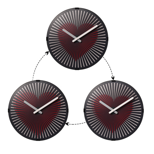 Round Beating heart Souvenir Gift Clock