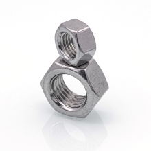 Black oxidized hexagonal nut