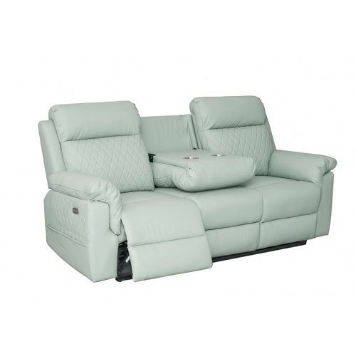 Home Theater Top Grain Leather Power Recliner Sofa