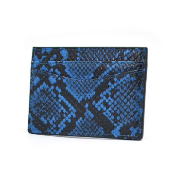 Ny mode -kampanj Python Leather Credit Card Holder