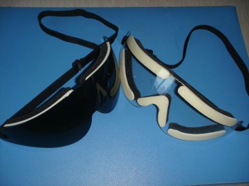 Disposable medical safety glasses after eye operation