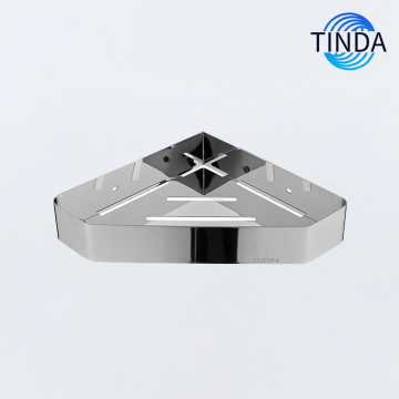 Kệ góc phòng tắm cong Chrome được đánh bóng