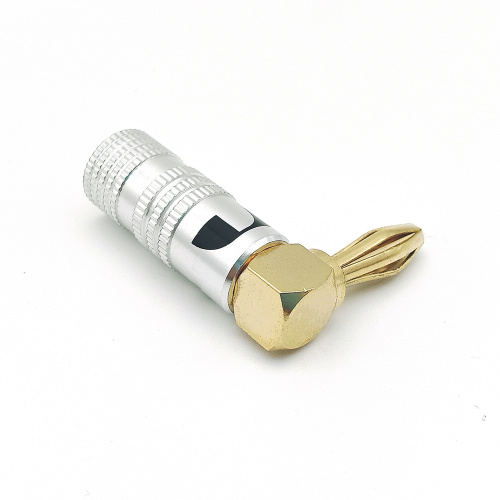 Right Angle Speaker 4mm Banana Cable Plug Connectors