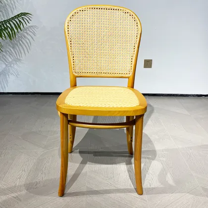 Thonet Original Wood Color Vintage Rattan Chair