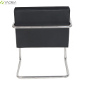 Genuine leather stainless tubular brno dining chair