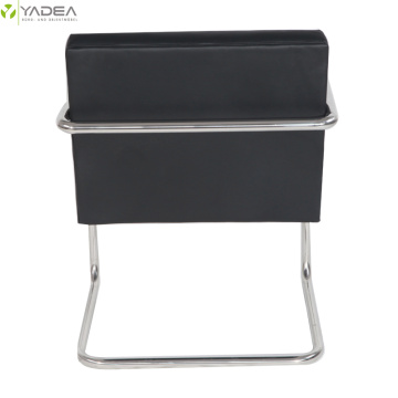 Genuine leather stainless tubular brno dining chair