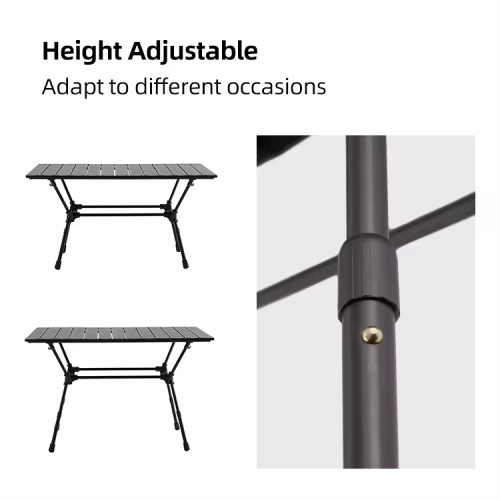 Folding Desk Aluminum alloy outdoor portable BBQ camping picnic adjustable height folding table Manufactory