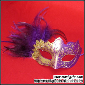 Sexy lady Wholesale Purple And Gold Masquerade Mask New Arrival Party Mask Design