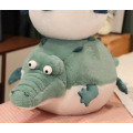 A puffy crocodile puffer stuffed animal